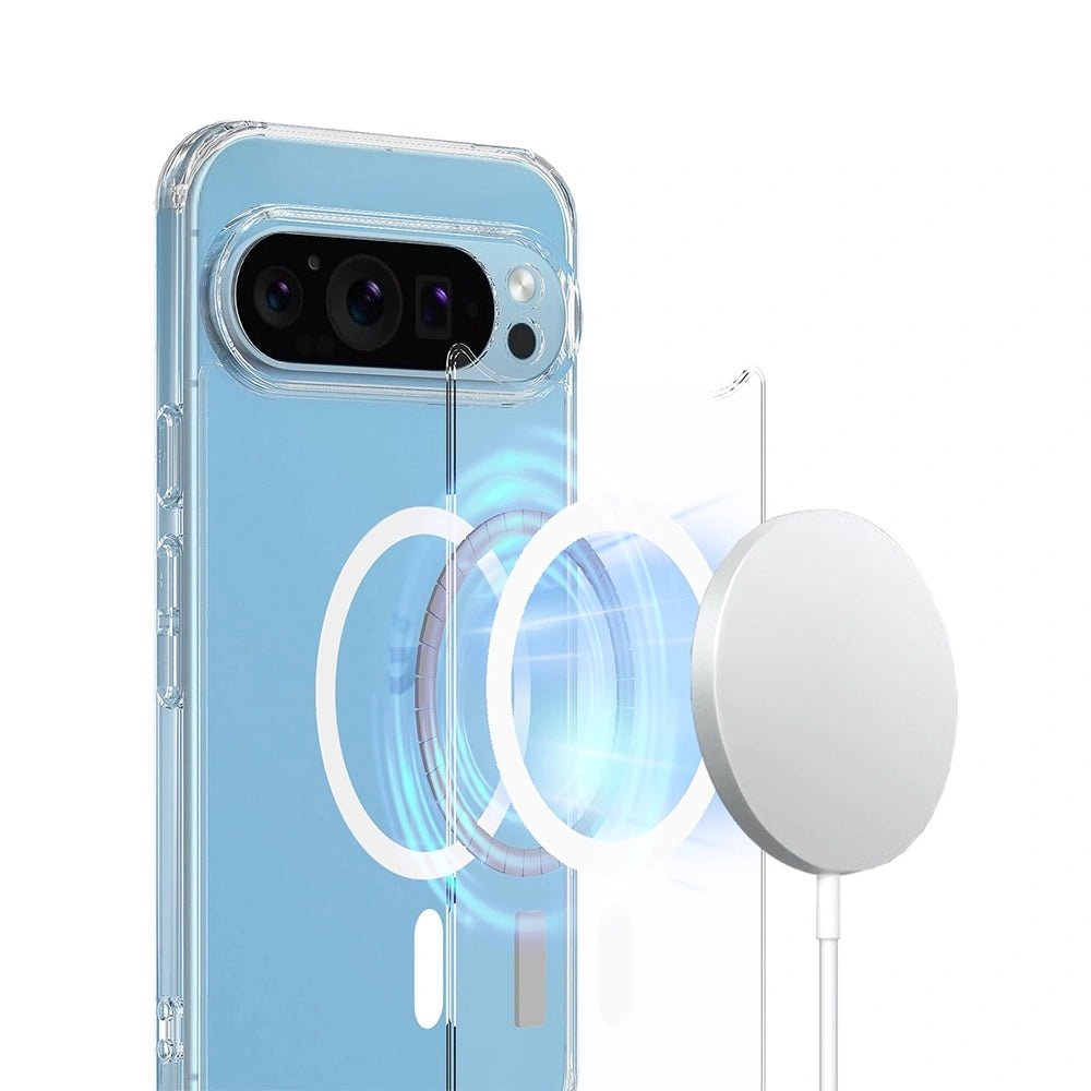 High Quality Acrylic + TPU Hybrid Transparent Case Cover With Magnetic Ring For Google Pixel 10 Pro XL