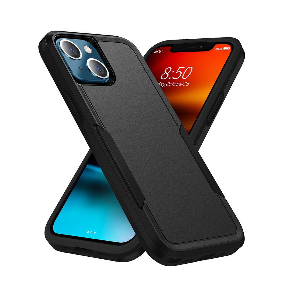 Dual Layer Shockproof Case Cover for iPhone 14 - Black