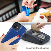 Thumbnail for Back Flip Leather Wallet Cover Case for iPhone 12 - Black