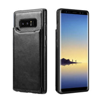 Thumbnail for Back Flip Leather Wallet Case Cover for Samsung Galaxy Note 8 - Black