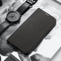 Thumbnail for SKIN-X Series Magnetic Flip Case Cover for iPhone 14 Pro Max - Black