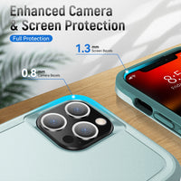 Thumbnail for Dual Layer Shockproof Case Cover for iPhone 14 Pro Max - Black