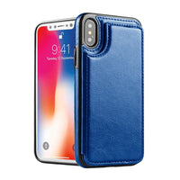 Thumbnail for iPhone XS Max Leather Wallet Flip Case Cover - Black