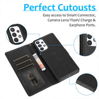 Thumbnail for Samsung Galaxy A32 Leather Wallet Flip MagSafe Case Cover - Black