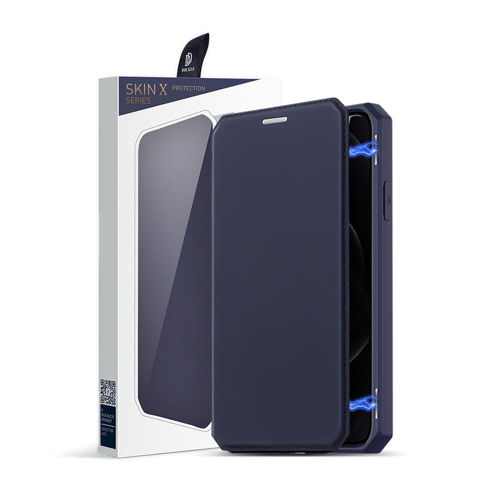 SKIN-X Series Magnetic Flip Case Cover for iPhone 12 / 12 Pro - Black
