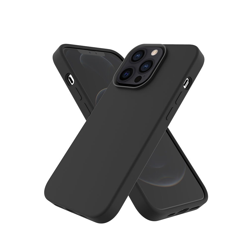 Liquid Silicone Case Cover for iPhone 13 - Black
