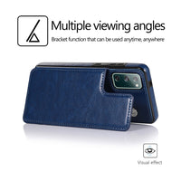 Thumbnail for Samsung Galaxy S20 FE Leather Wallet Flip Case Cover - Black