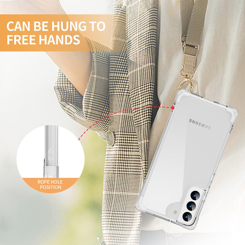 Anti-Shock Space Protective Clear Case Cover for Samsung Galaxy S22 Plus - Transparent