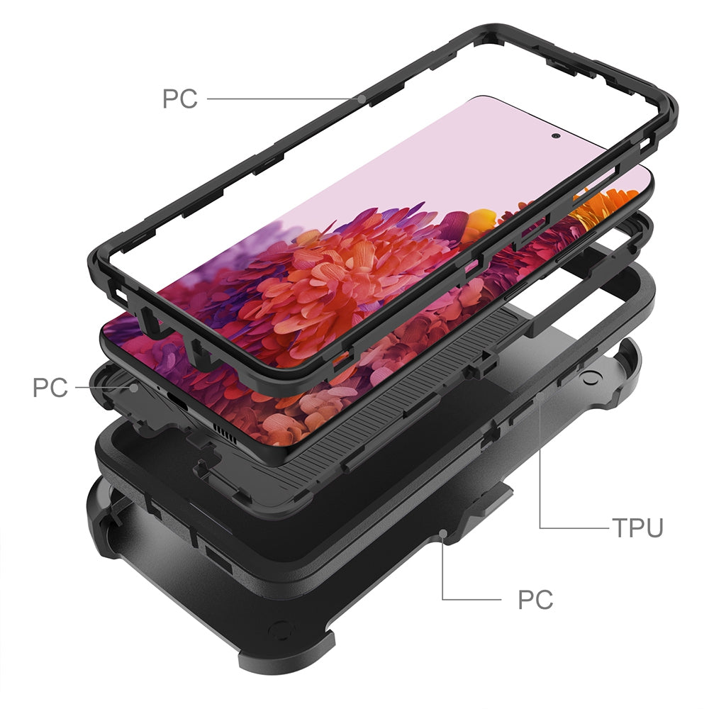 Samsung Galaxy S21 Ultra Heavy-Duty Armor Case Cover - Black