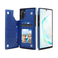 Thumbnail for Samsung Galaxy Note 10 Plus Leather Wallet Flip Case Cover - Black