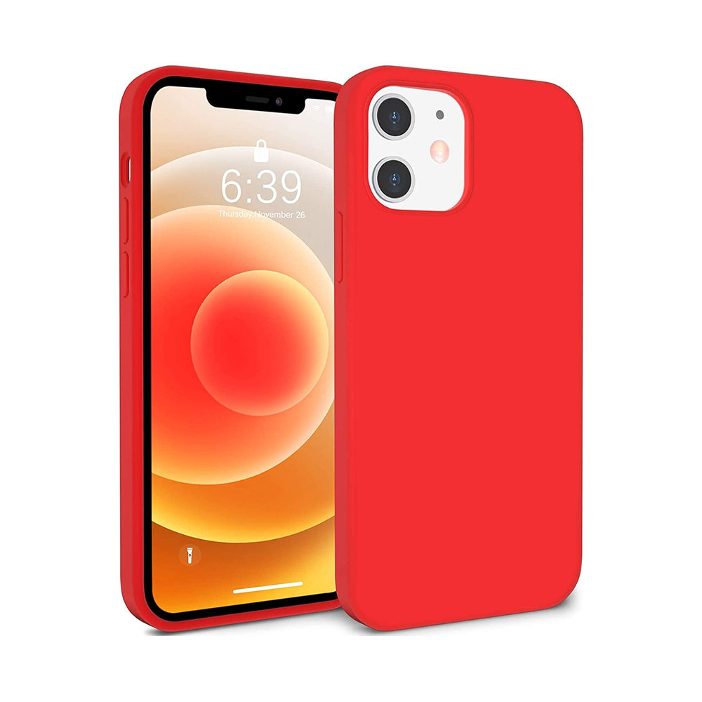 Liquid Silicone Case Cover for iPhone 12 / 12 Pro - Black