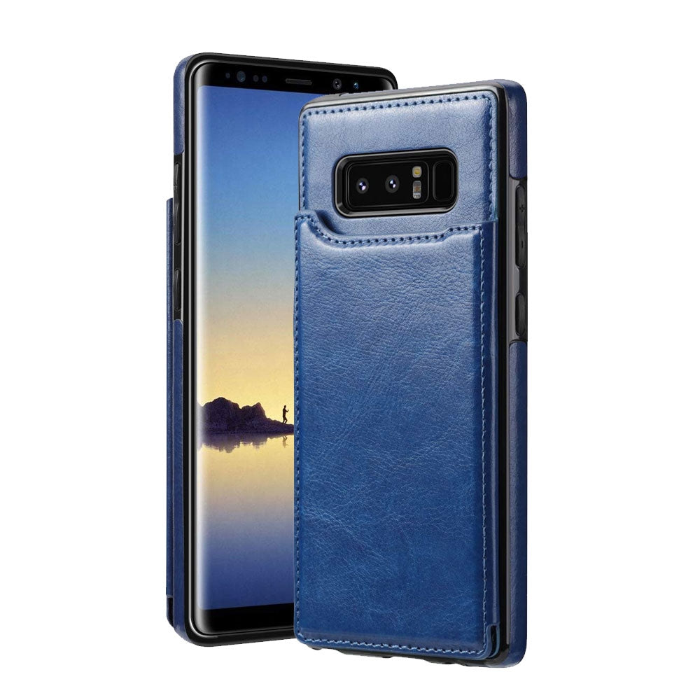 Samsung Galaxy Note 8 Leather Wallet Flip Case Cover - Black