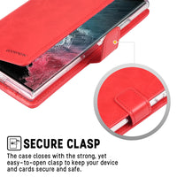 Thumbnail for Samsung Galaxy S24 Ultra Leather Wallet Flip Case Cover - Black