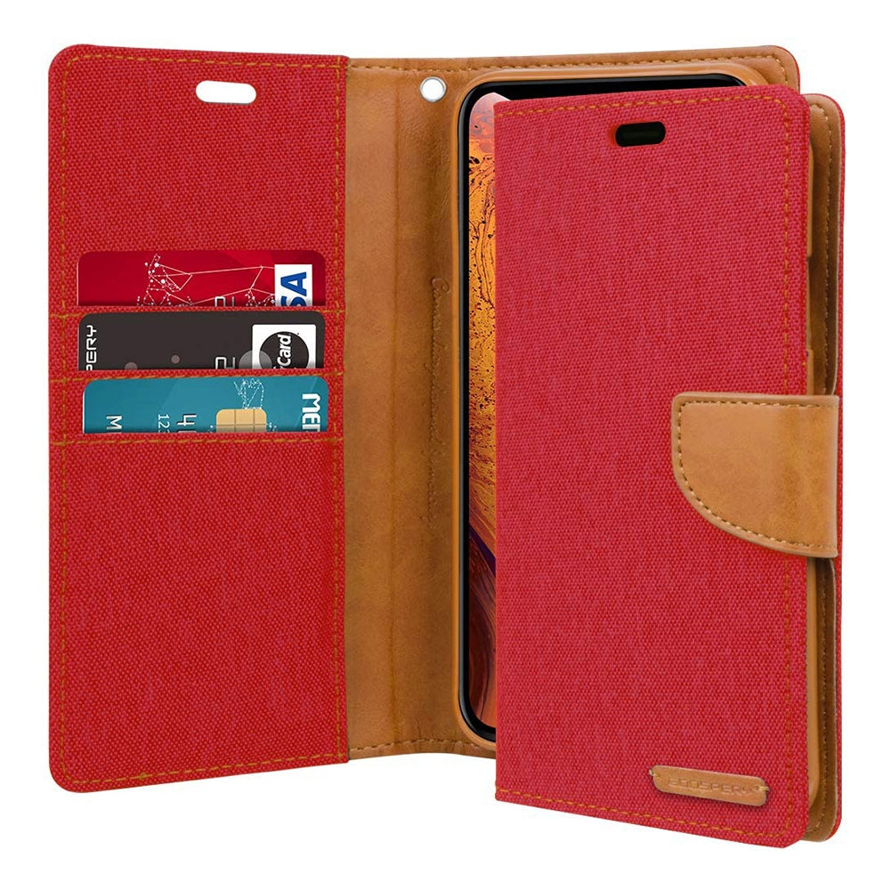 iPhone XS Max Leather Wallet Flip Case Cover - Black