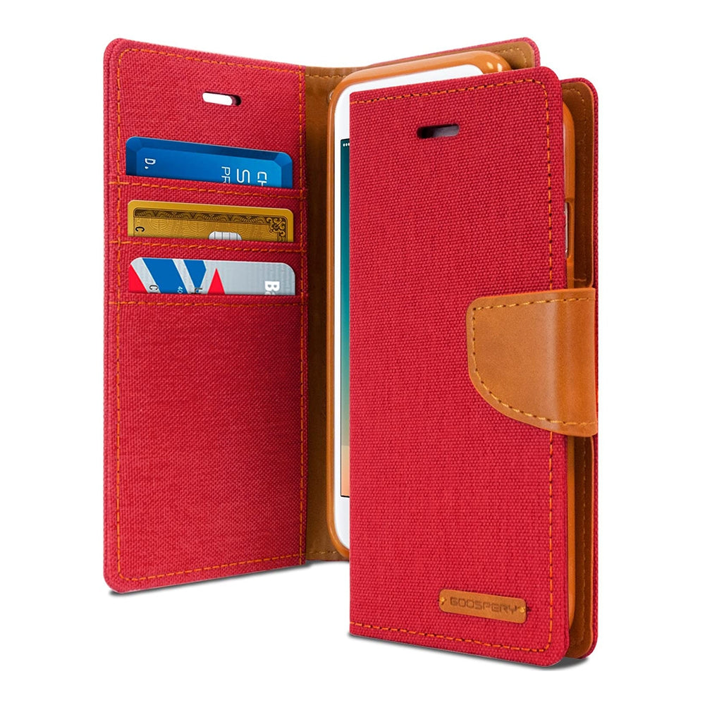 iPhone 7 Leather Wallet Flip Case Cover - Black