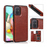 Thumbnail for Samsung Galaxy A71 Leather Wallet Flip Case Cover - Blue