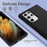 Thumbnail for Hybrid Beatles Shockproof Case Cover for Samsung Galaxy S22 Ultra - Black