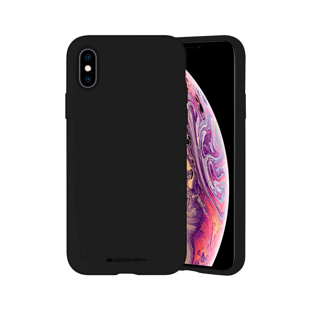 iphone-xs-max-premium-silicone-case-cover-black-21413 Black