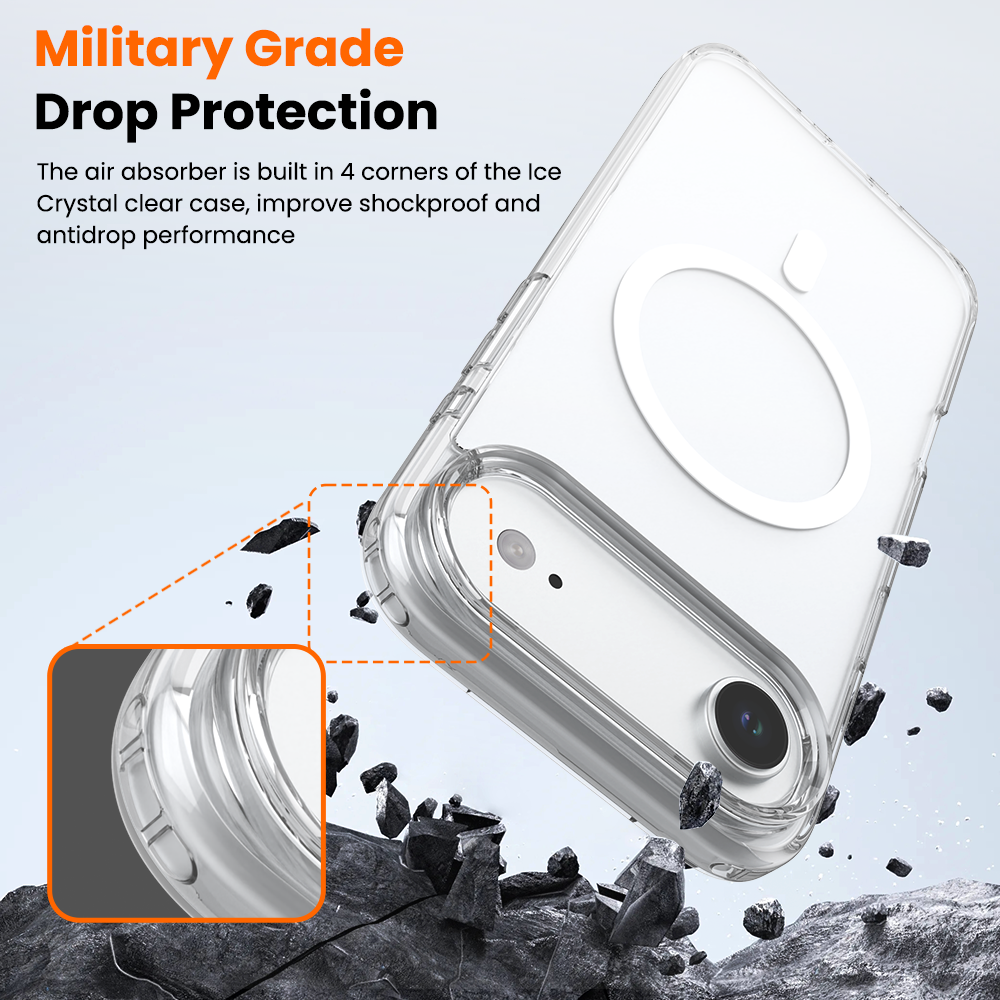 iPhone 17 Air Clear Shockproof MagSafe Case Cover