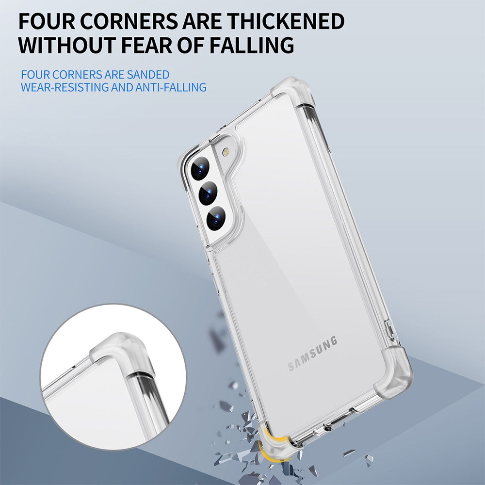 Anti-Shock Space Protective Clear Case Cover for Samsung Galaxy S22 Plus - Transparent