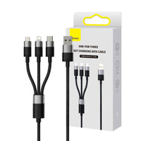 Thumbnail for One Drag Three Fast Charge Data Cable USB To M+L+C 3.5A 1.2m - Purple