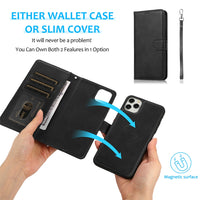 Thumbnail for iphone-11-pro-max-leather-wallet-flip-magsafe-case-cover-black-21169 Black
