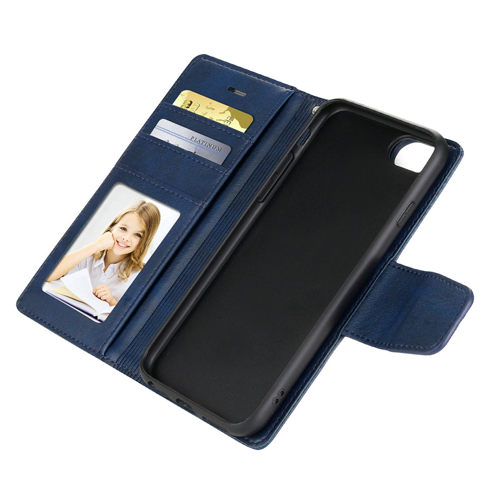 iPhone 6 Leather Wallet Flip MagSafe Case Cover - Black