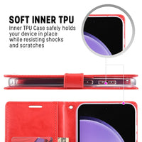 Thumbnail for Samsung Galaxy S24 FE Leather Wallet Flip MagSafe Case Cover - Black