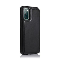 Thumbnail for samsung-galaxy-s20-leather-wallet-flip-case-cover-black-19588 Black