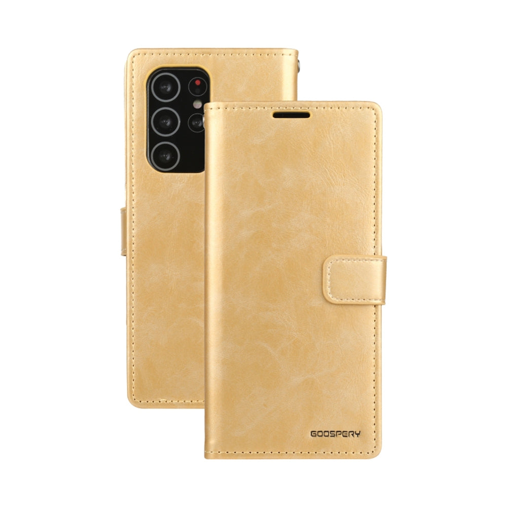 Samsung Galaxy S21 Ultra Leather Wallet Flip Case Cover - Black