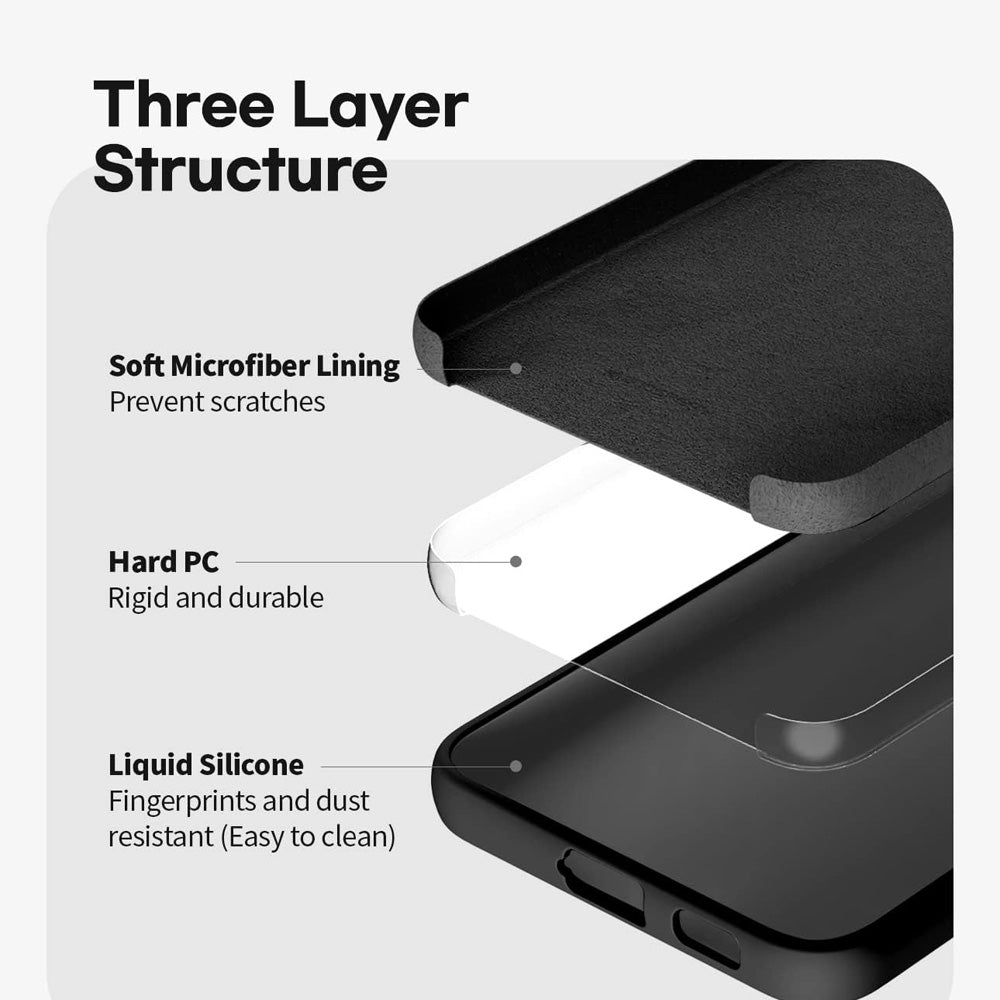 Samsung Galaxy S22 Plus Premium Silicone Case Cover - Black