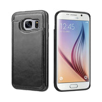 Thumbnail for samsung-galaxy-s7-edge-leather-wallet-flip-case-cover-black-19548 Black