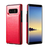 Thumbnail for Samsung Galaxy Note 8 Leather Wallet Flip Case Cover - Black