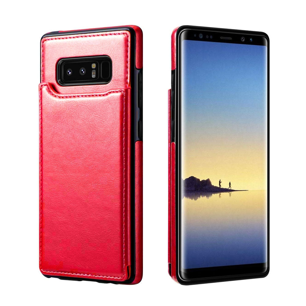 Samsung Galaxy S10 Leather Wallet Flip Case Cover - Black