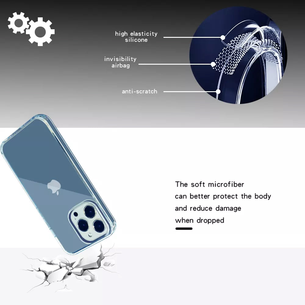 High Quality Acrylic + TPU Hybrid Transparent Case Cover for iPhone 14 Plus