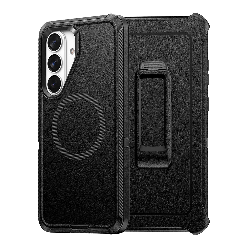 Samsung Galaxy S26 Plus Heavy-Duty Armor MagSafe Case Cover - Black
