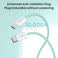 Thumbnail for Type-C to Type-C Charging & Data Sync Cable Compatible for iPhone 15 Series - Green