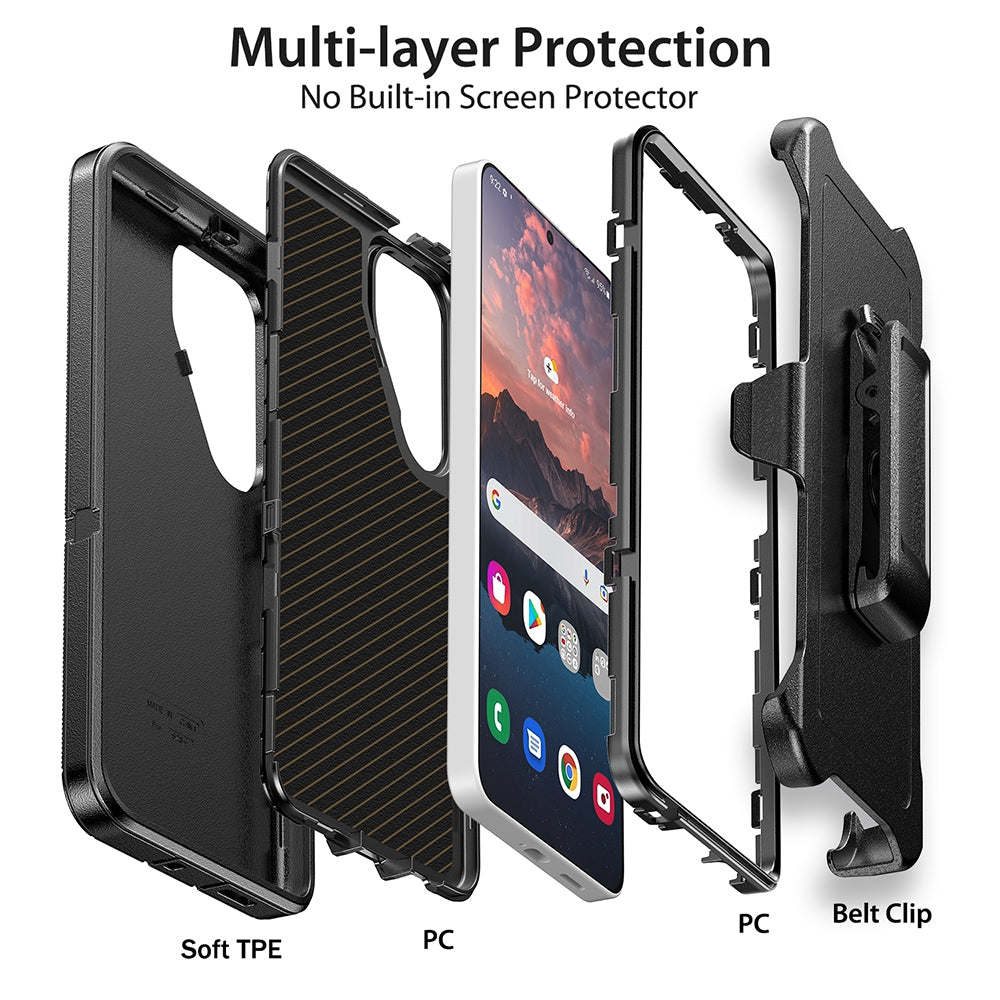 Samsung Galaxy S26 Plus Heavy-Duty Armor MagSafe Case Cover - Black