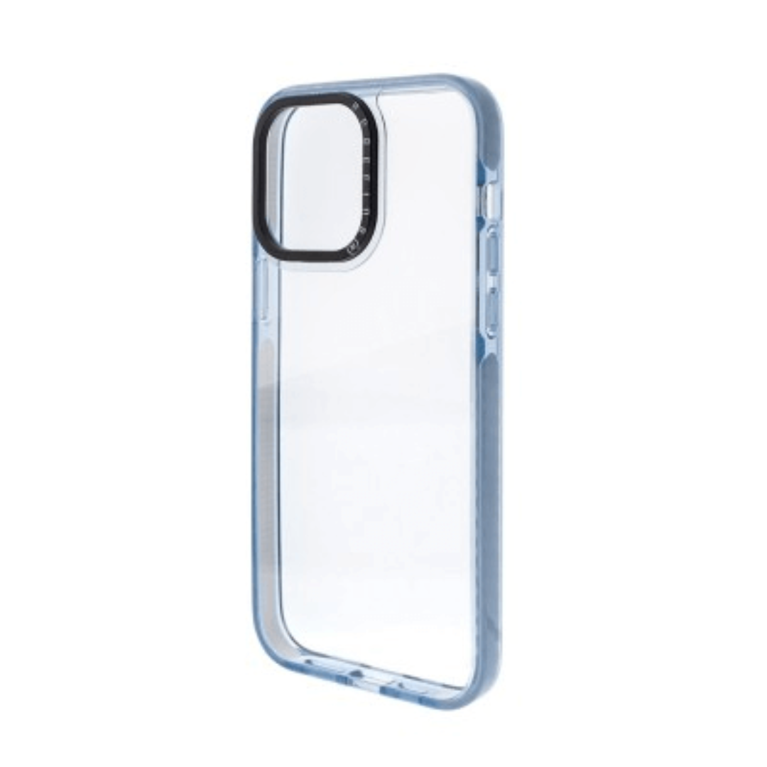 iPhone 14 Pro Compatible Case Cover With Shockproof Transparent Candy Color - Blue