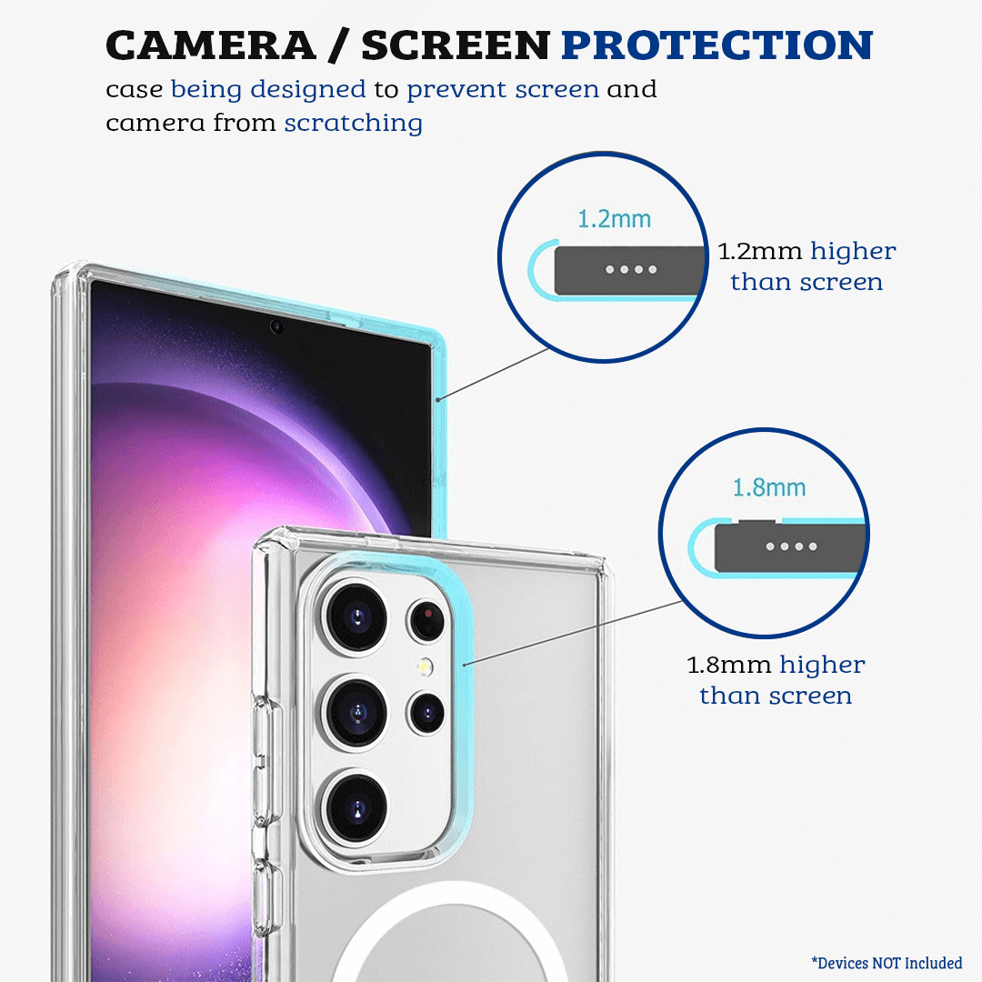 Samsung Galaxy S24 Ultra Compatible Case Cover With Shockproof Transparent Compatible With Magsafe Technology