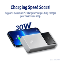 Thumbnail for Fast Charging Power Bank - 10000mAh 30W with Digital Display In Black