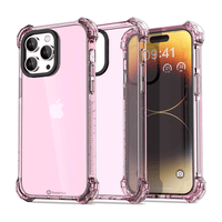 Thumbnail for iPhone 15 Compatible Case Cover With Shockproof Bounce Clear Impact - Clear Pink