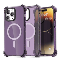 Thumbnail for iPhone 15 Compatible Case Cover With Clear Bounce Impact Compatible With Magsafe Technology - Clear Purple