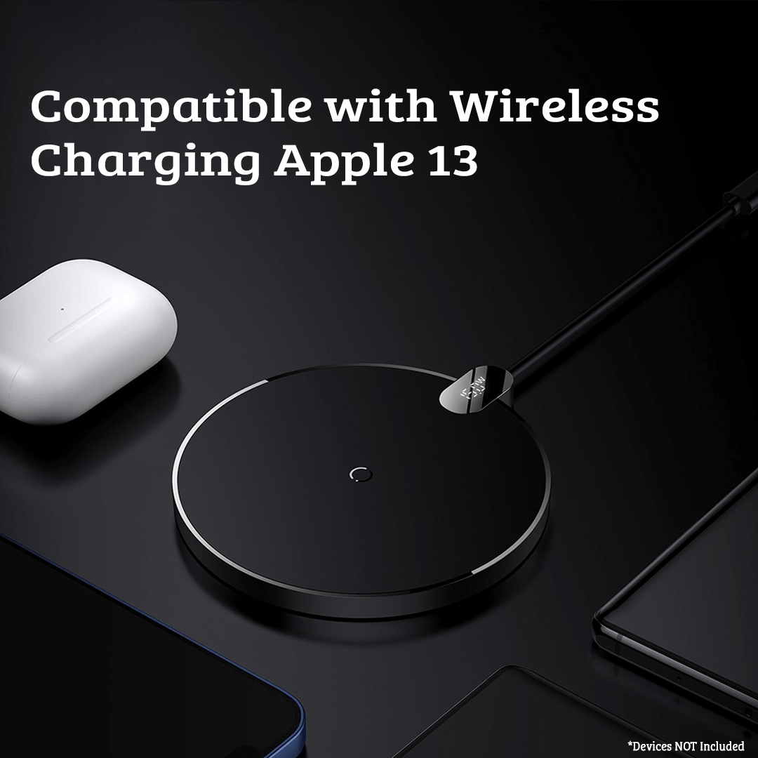 Baseus Digital LED Display Gen 2 Wireless Charger 15W - Black
