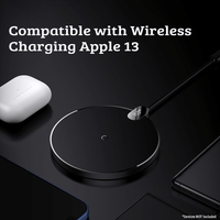 Thumbnail for Baseus Digital LED Display Gen 2 Wireless Charger 15W - Black