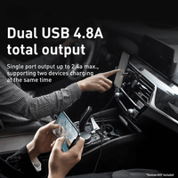 Thumbnail for Baseus Grain Pro Car Charger (Dual USB 4.8A)-Black