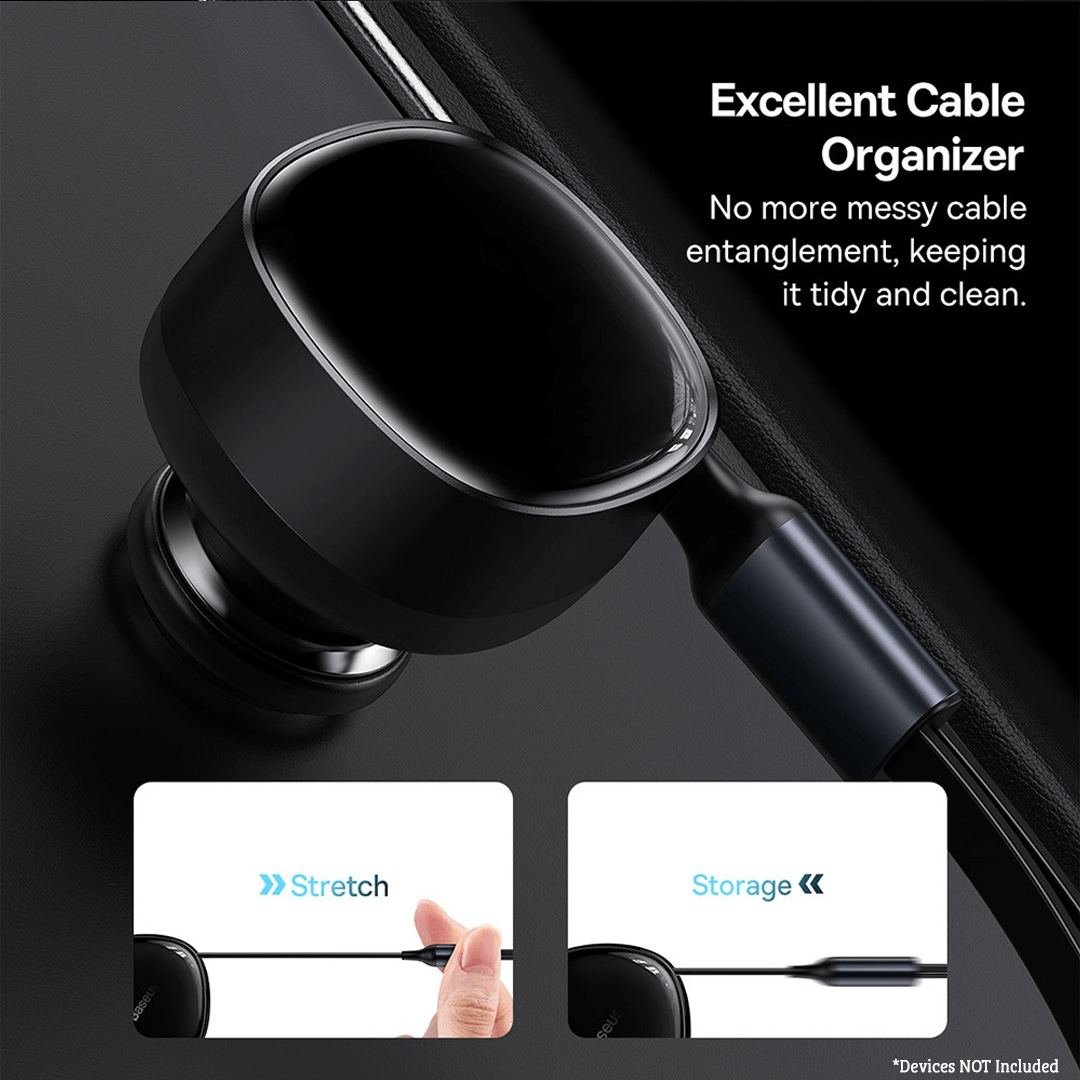 Retractable 2-in-1 Car Charger - Dual Type-C Outputs for Rapid 33W Charging