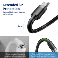Thumbnail for Double Side Insertion Micro USB to USB-A Fast Charging Cable 0.3M