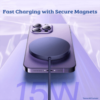 Thumbnail for Baseus Simple Mini3 Magnetic Wireless Charger 15W-Purple