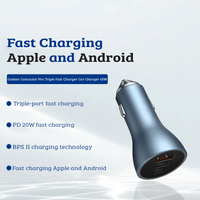 Thumbnail for Baseus Golden Contactor Pro Triple Fast Charger Car Charger 65W U+C+C